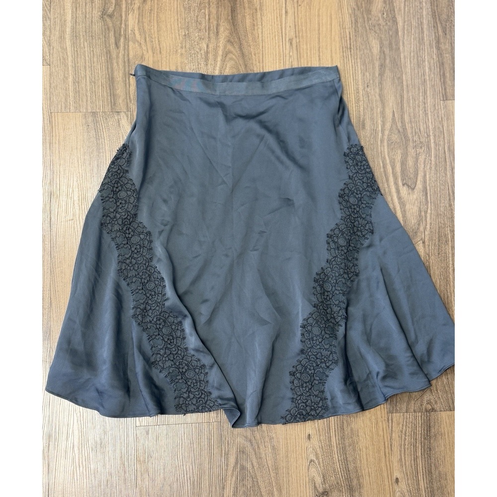 Vtg Banana Republic Midi Skirt Y2K 90s Midi Flowy Lace Asymmetric Festival Boho‎